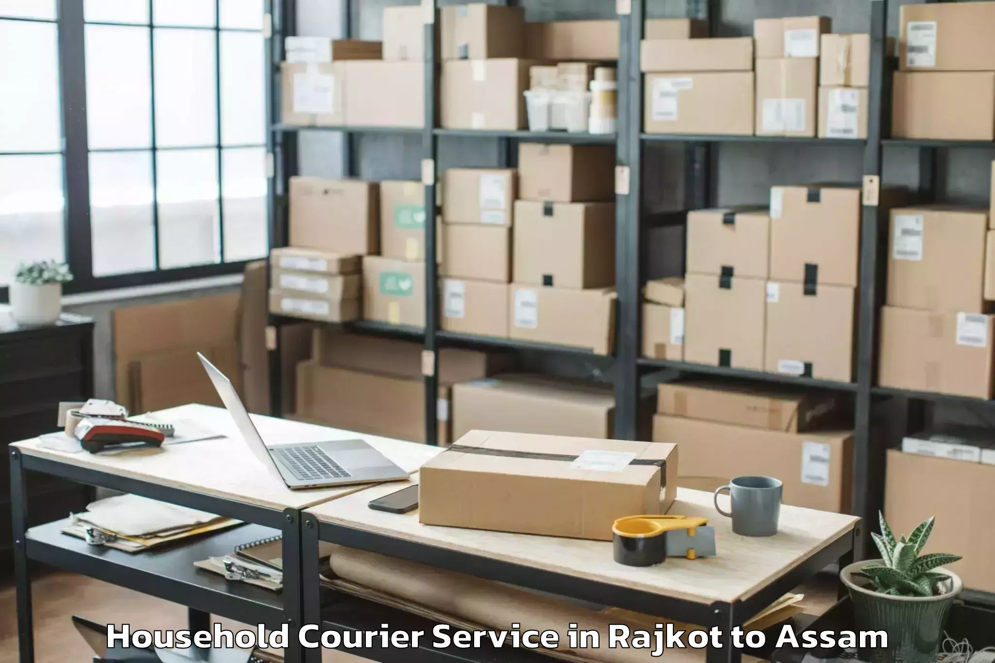 Rajkot to Borjhar Airport Gau Household Courier Booking